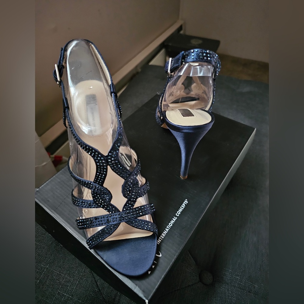 Blue Bedazzled strappy Heels